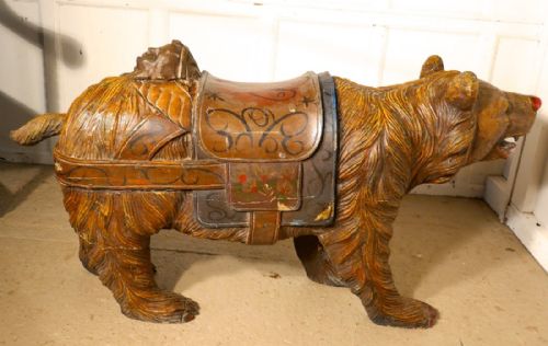 fig 1. 19th Century Carved Bear, Fair Ground Galloper