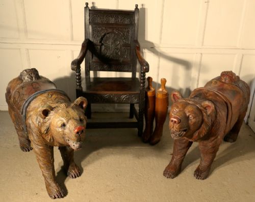 fig 4. 19th Century Carved Bear, Fair Ground Galloper