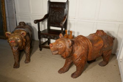 fig 1. 19th Century Carved Bear, Fair Ground Galloper