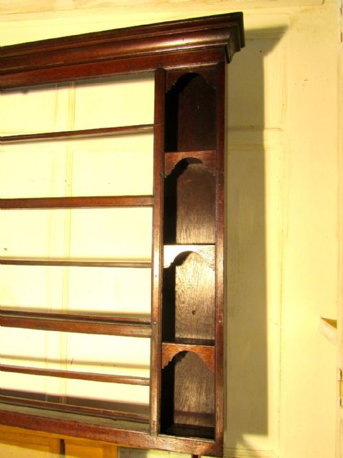fig 2. An 18th Century Delft Plate Rack in Oak