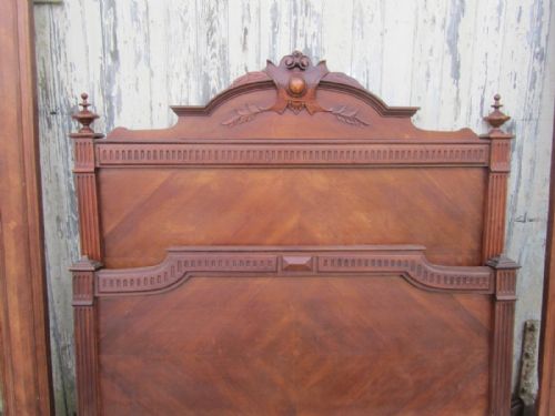 fig 1. French Carved Walnut Double Bed