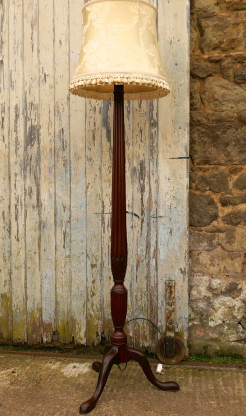 fig 1. A Mahogany Floor Standing Lamp