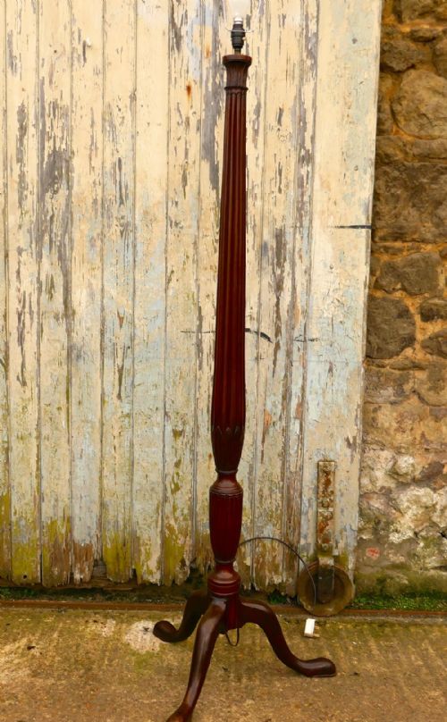 fig 3. A Mahogany Floor Standing Lamp