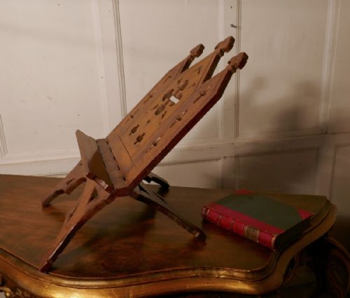 fig 3. Large French Arts and Crafts Book Rest, Ecclesiastical Reading Stand, Lutrin