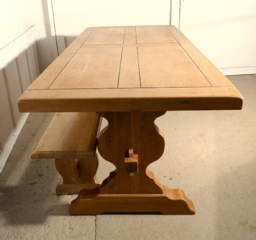 fig 1. French Golden Oak Refectory Table and Benches