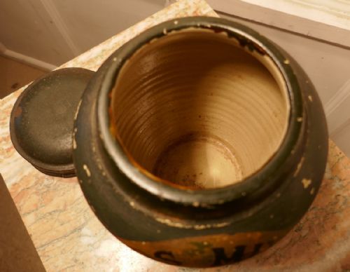 fig 1. Painted Shop Tobacco Jar