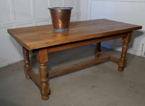 fig 3. French Golden Oak Farmhouse Table