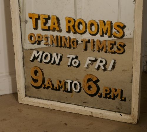fig 1. Tall Victorian Advertising Mirror, Lyons Tea Rooms