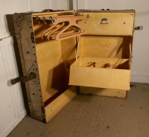fig 3. Fitted Steamer Trunk or Cabin Wardrobe, Portmanteau in Vellum
