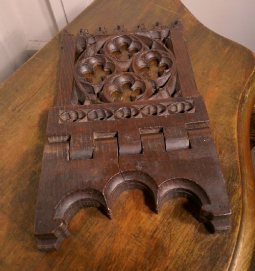 fig 2. French Gothic Oak Book Rest or Reading Stand, Lutrin