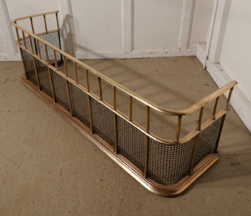 fig 1. A Large Victorian Brass Club Fender