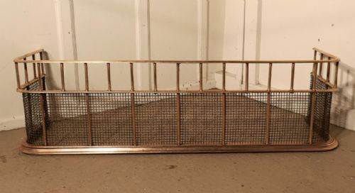 fig 2. A Large Victorian Brass Club Fender