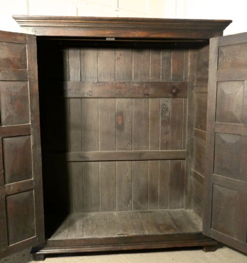fig 3. 18th Century Carved Oak Housekeepers Cupboard or Wardrobe