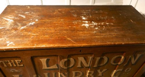 fig 3. Very Large Victorian Mule Chest Laundry Advertising Piece Shop Display
