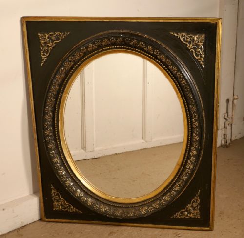 Stunning French Empire Gilt and Lacquer Wall Mirror