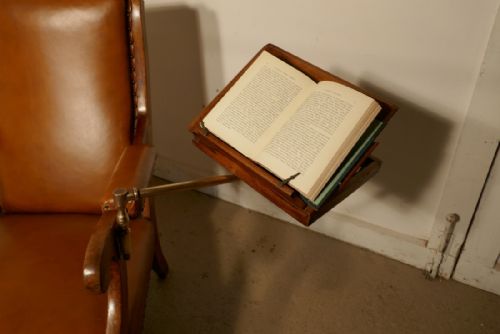 fig 3. Walnut and Leather Gentleman’s Library Chair with Reading Stand
