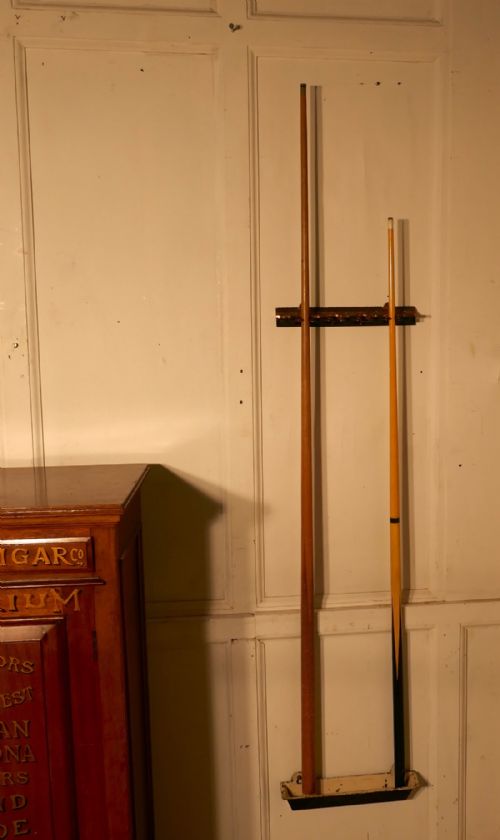 A Pair of 19th Century Wall Mounted Snooker Cue Racks