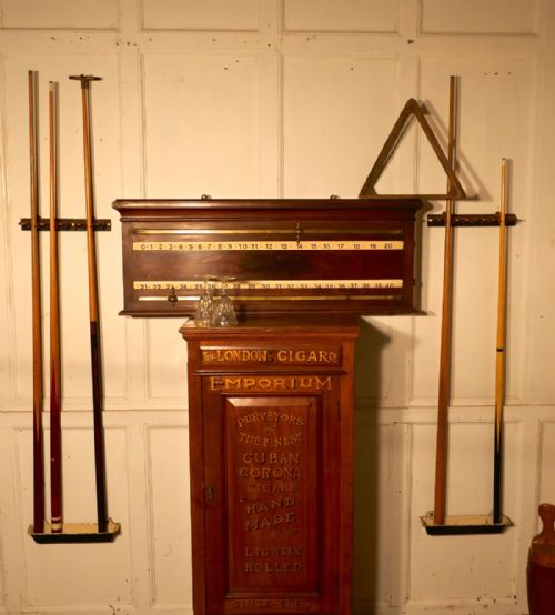 fig 1. A Pair of 19th Century Wall mounted Snooker Cue Racks