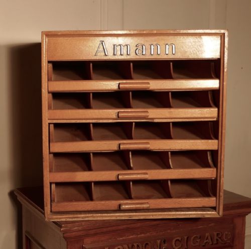Amann Haberdashery Advertising Drawers Cabinet