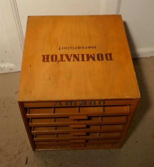 fig 1. AMANN Haberdashery Advertising Drawers Cabinet