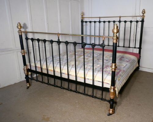 Extra Large Victorian Brass and Iron King Size Double Bed