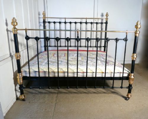 fig 1. Extra Large Victorian Brass and Iron King Size Double Bed