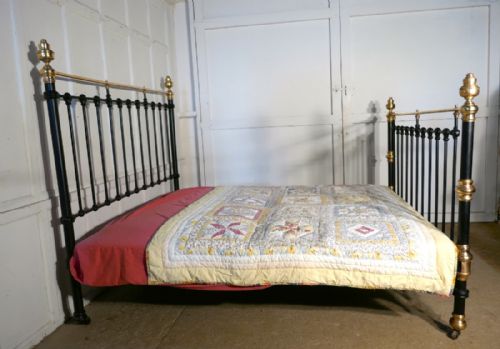 fig 2. Extra Large Victorian Brass and Iron King Size Double Bed