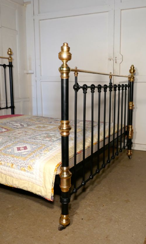 fig 3. Extra Large Victorian Brass and Iron King Size Double Bed
