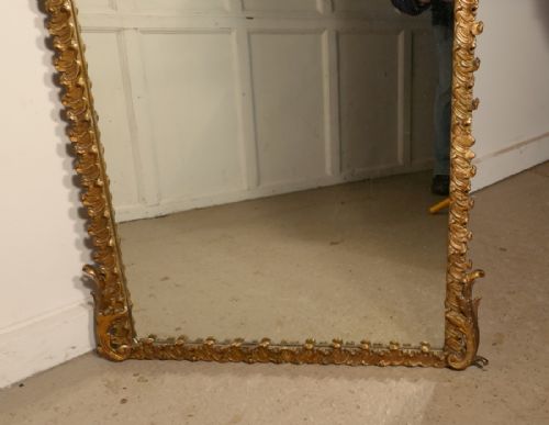 fig 1. A Large French Shabby Gilt Console Mirror