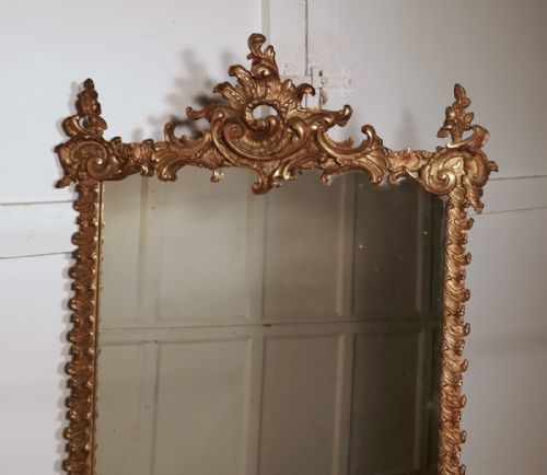 fig 2. A Large French Shabby Gilt Console Mirror