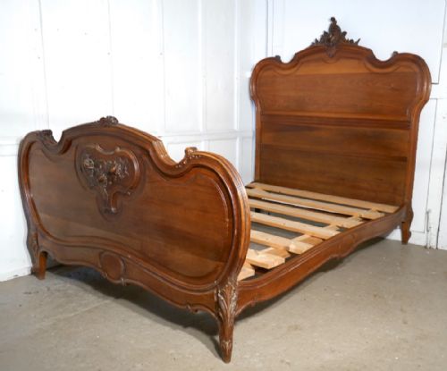 fig 1. Louis XV Style French Walnut Double Bed