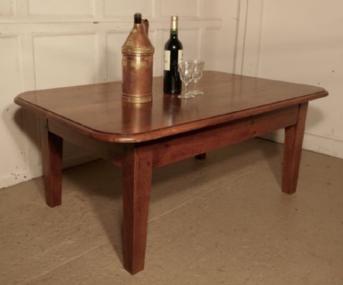 19th Century French Cherrywood Farmhouse Coffee Table