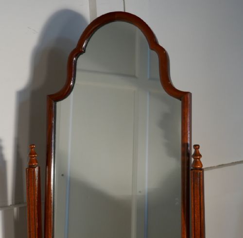 fig 3. Stylish Edwardian Mahogany Cheval Mirror