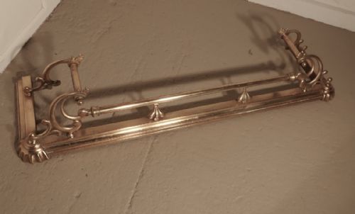 fig 1. Large Victorian Art Nouveau Brass Fender