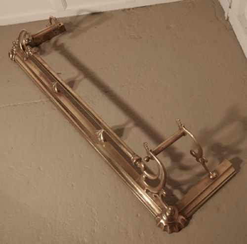 fig 2. Large Victorian Art Nouveau Brass Fender