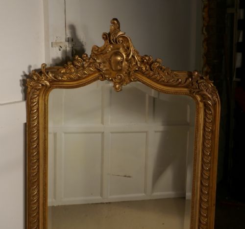 fig 2. A Superb Large French Shabby Gilt Console Mirror