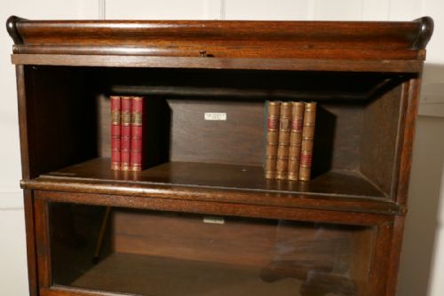 fig 3. A 3 Stack Oak Globe Wernicke Barristers Bookcase 0r Filing Cabinet