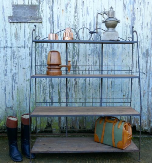 A French Wrought Iron Bakers Shop Stand