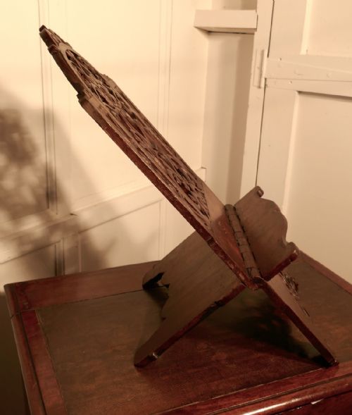 fig 2. Very Large French Arts and Crafts Book Rest, Ecclesiastical Reading Stand, Lutrin