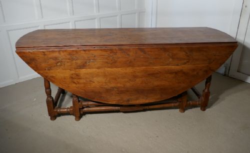 fig 2. Large Yew Gate Leg or Wake Table from the Channel Islands. 