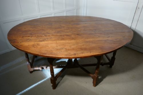 fig 3. Large Yew Gate Leg or Wake Table from the Channel Islands. 