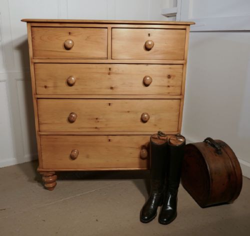A Large Victorian Pine Chest of Drawers
