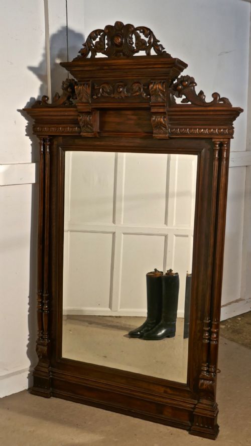 fig 2. French Carved Walnut Wall Mirror