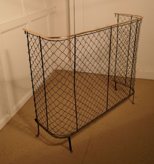fig 1. A Victorian Nursery Fire Guard, Brass Fender