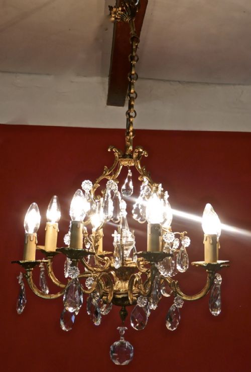 fig 3. A Stunning Large 8 Branch Chandelier by Lucien Gau Paris