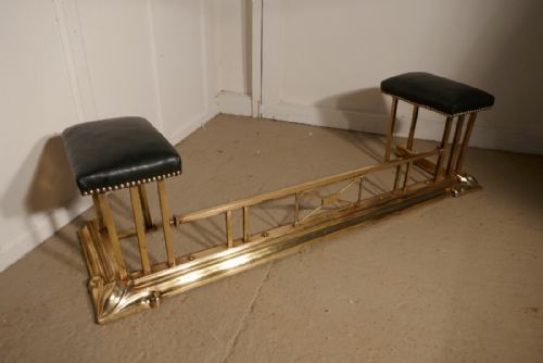 fig 1. An Art Nouveau Brass and Leather Club Fender