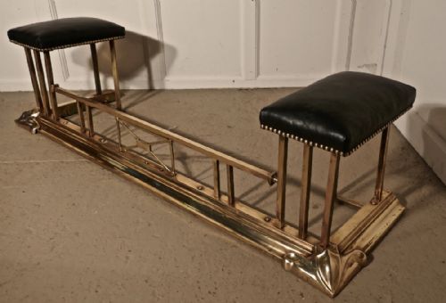 fig 2. An Art Nouveau Brass and Leather Club Fender