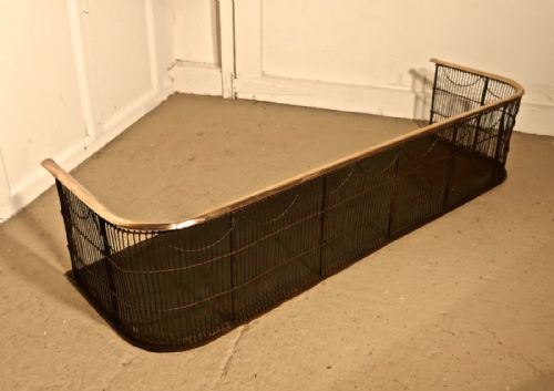 fig 1. A Georgian Brass and Iron Club Fender or Nursery Fire Guard