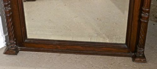 fig 1. A Very Large French Carved Oak Wall Mirror (7ft tall)