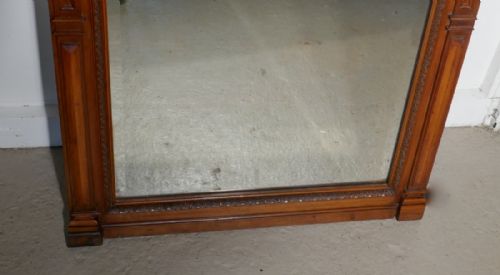 fig 1. A Very Tall French Carved Walnut Wall Mirror, Pier Mirror